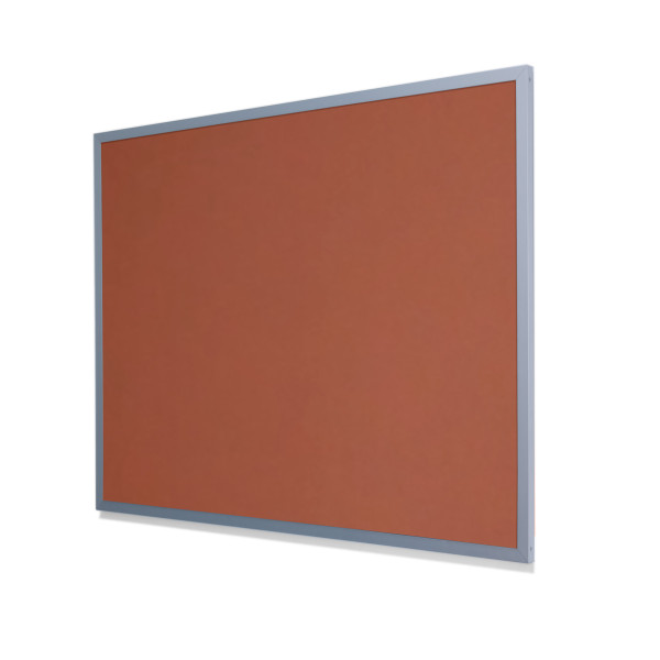 2207 Cinnamon Bark Colored Cork Forbo Bulletin Board with Heavy Aluminum Frame